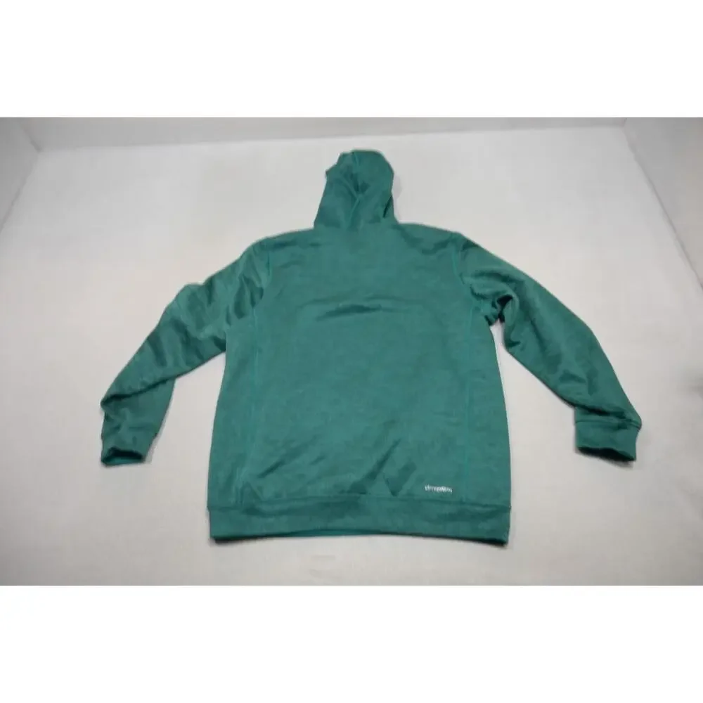 Adidas Hoodie Pull Over Fleece ClimaWarm‎ Teal Athletic Sweater Mens Size Large